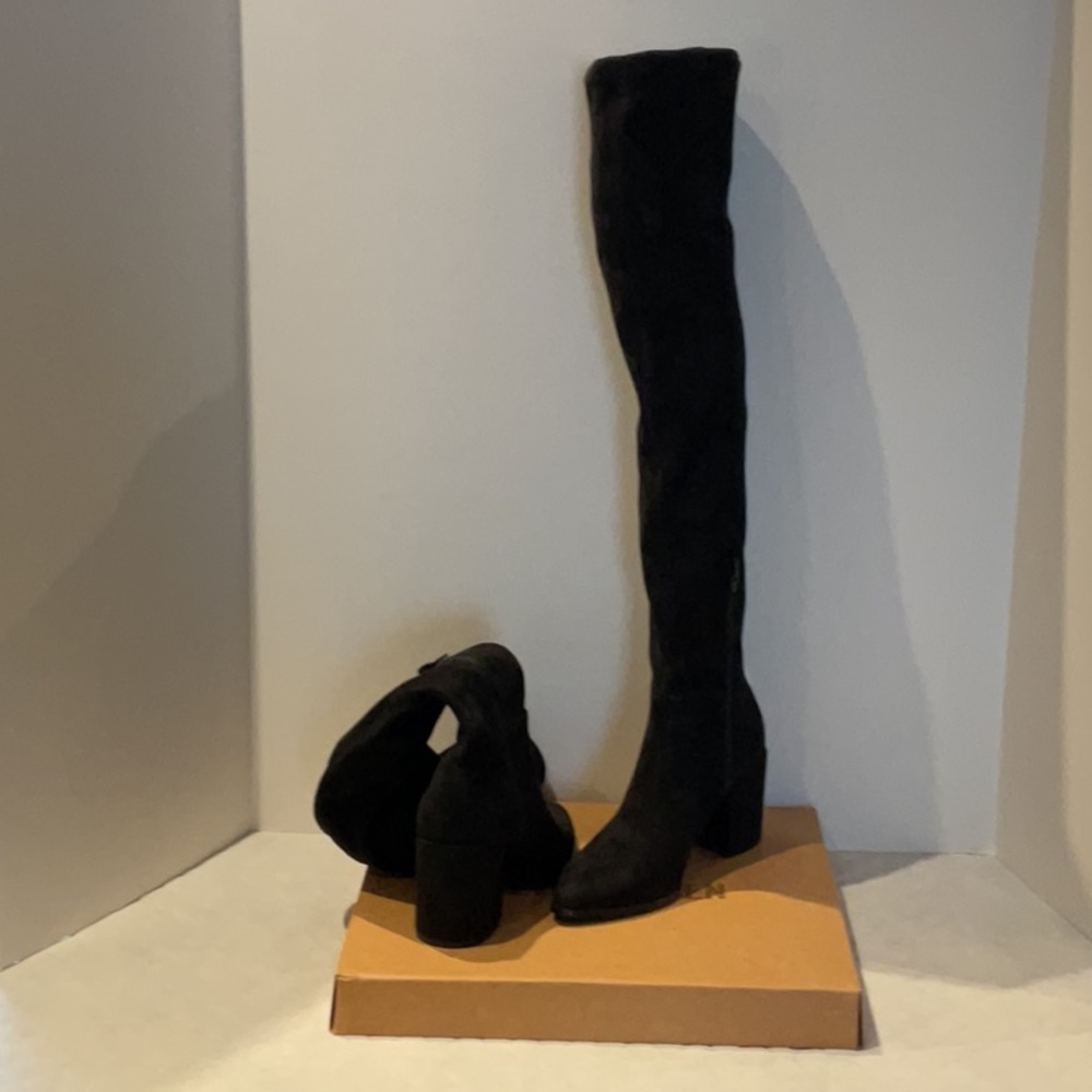 Brand New Steve Madden Jacey Elegant Black Over-the-Knee Boots